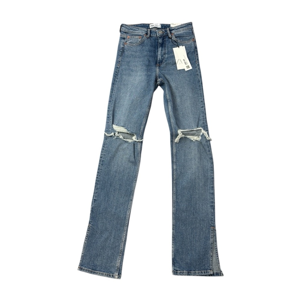 Zara Hi-Rise Split Skinny Jean‎ Split Ankle - size 6 NWT